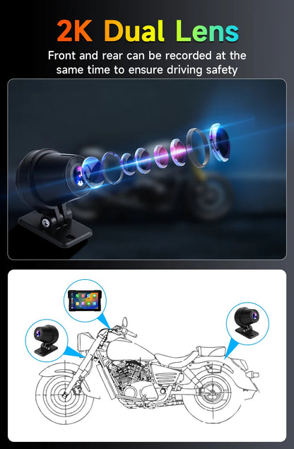 Caméra Moto DEK-2K-2C – Sécurité, Stabilité, et Connectivité Moderne