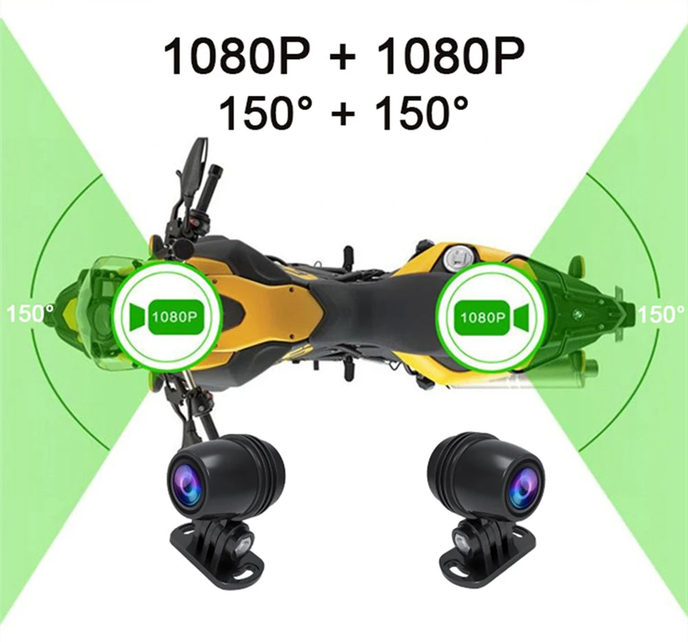 KOC-2C Double Dashcam Moto avec WiFi et GPS