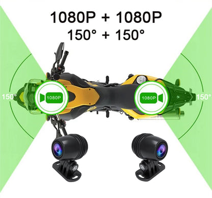 KOC-2C Double Dashcam Moto avec WiFi et GPS