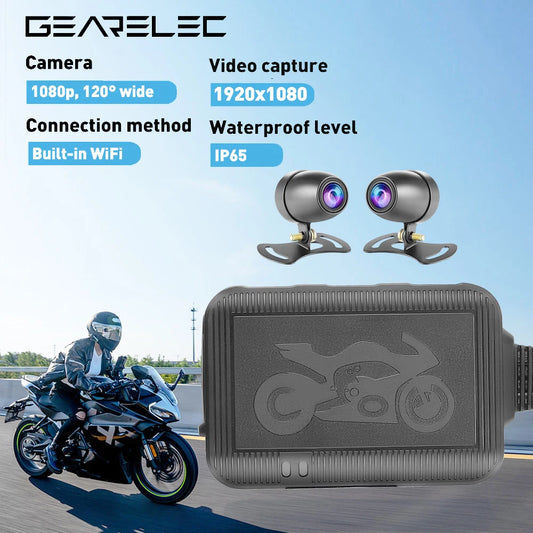 GEAR-2C Dash Cam 1080P pour Moto : Sécurité, Vision Nocturne et Wi-Fi Intégrés