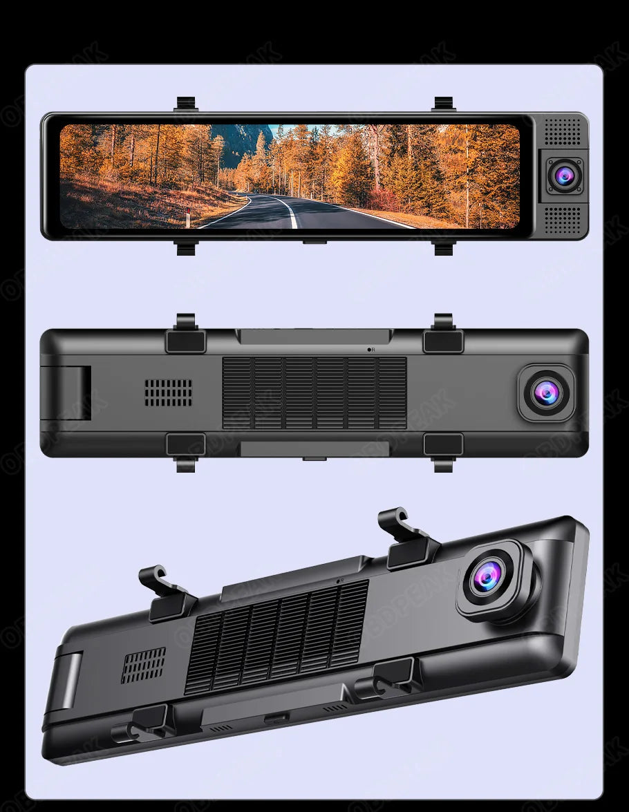 OBDP-23C Dash Cam Rétroviseur 4K avec Enregistrement Triple Canal et Vision Nocturne