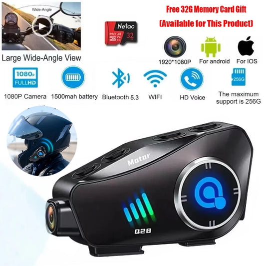 Kankeirr Q28 MAX Casque Bluetooth avec Enregistreur de Conduite 1080P : Communication et Sécurité Intelligente pour les Motards