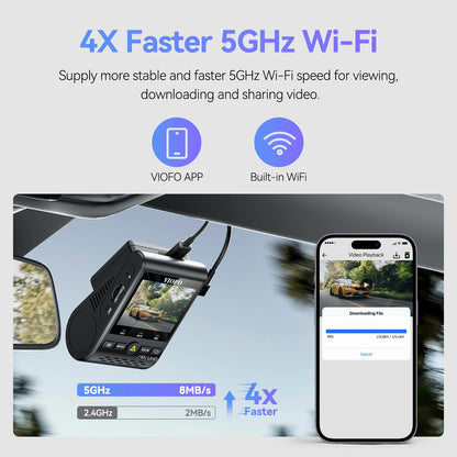 VIOFO Ultra HD 4K Dash Cam avec Vision Nocturne et GPS Intégré