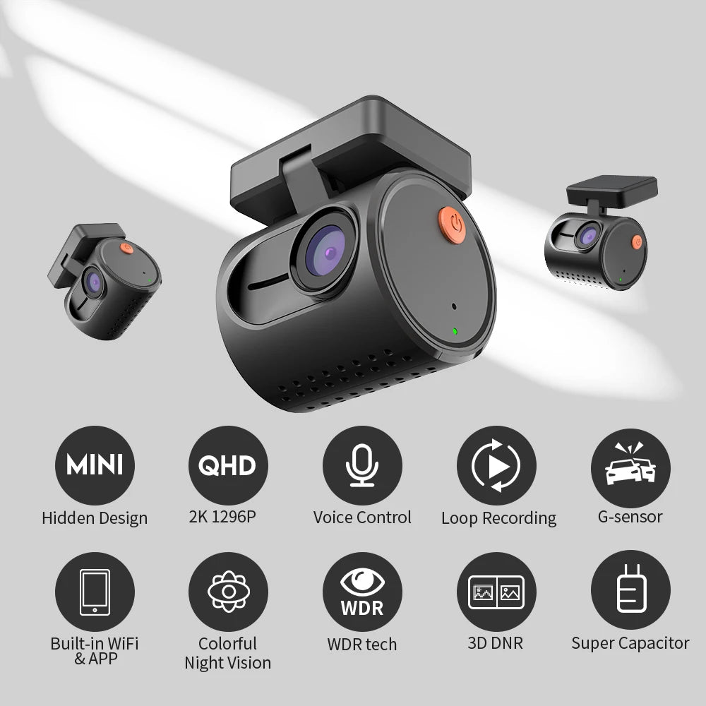 Dashcam KAW-Mini : Compacte, Puissante et Discrète pour une Surveillance 2K Ultra HD 24/7