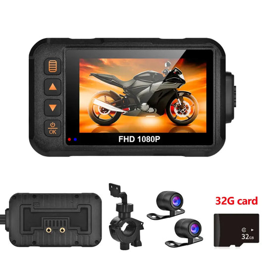 dashcam moto double 1080P étanche IP67 écran 3 pouces - Drive Live