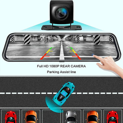 Dashcam Rétroviseur avant-arrière 4.3" Full HD