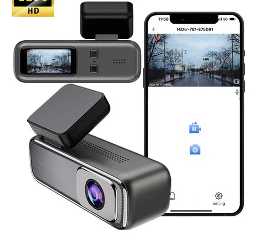Dashcam 1296P - Surveillance Continue avec Vision Nocturne et Wi-Fi