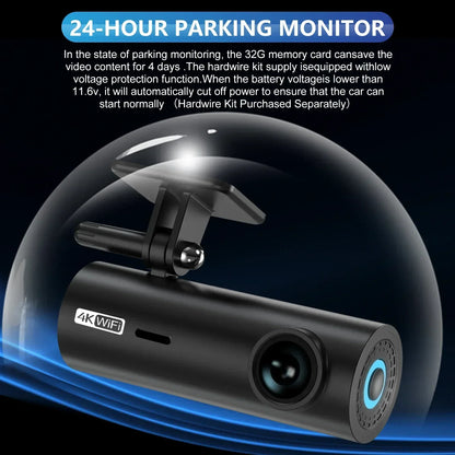 Dashcam GMA 4K avec WiFi et Vision Nocturne
