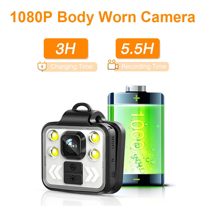 KAY Mini Body Camera 1080P : Caméra Polyvalente pour Sécurité, Sports et Loisirs
