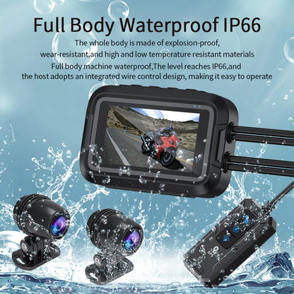 KOC-2C Double Dashcam Moto avec WiFi et GPS