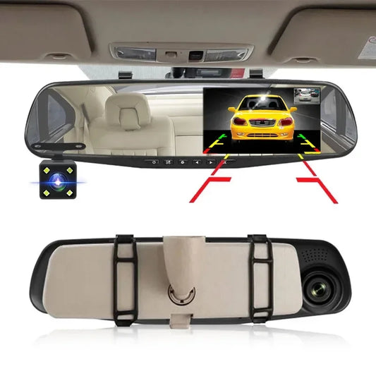 Dashcam 4,3" Double Objectif Arrière et Avant HD 1080P