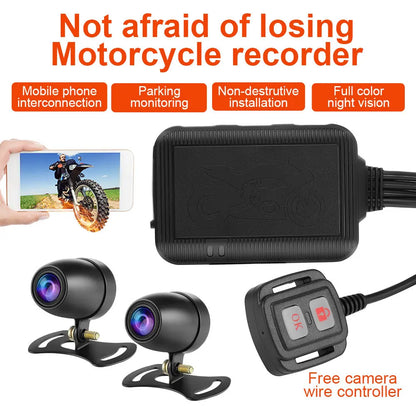 GEAR-2C Dash Cam 1080P pour Moto : Sécurité, Vision Nocturne et Wi-Fi Intégrés