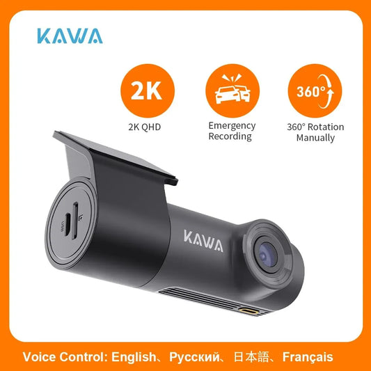 Dashcam KAD5-1C : Surveillance 2K Ultra HD et Contrôle Vocal pour une Sécurité Totale sur la Route