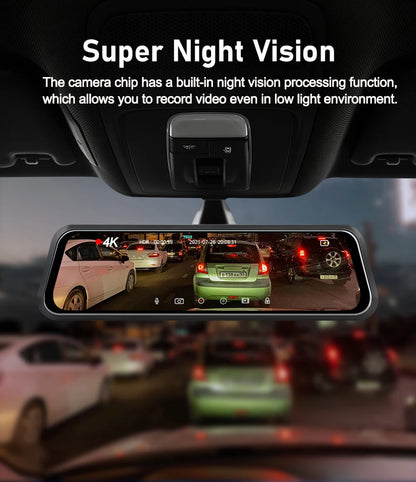 Dashcam 4K WDS-123C - Triple Caméras avec Vision Nocturne et WiFi