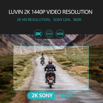 Dashcam Moto Guidon ou Casque 2K WiFi Waterproof Vision Nocturne