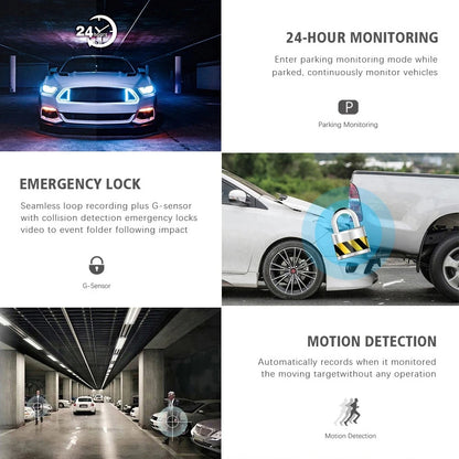 Dashcam KOC-2C : Double Caméras HD 1080P et Vision Nocturne pour une Surveillance 24/7 Fiable et Complète