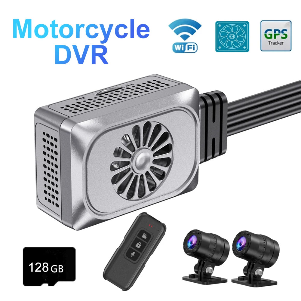 ONO-2C Caméra de Moto 2K avec Vision Nocturne et GPS Intégré