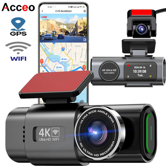 Dashcam 4K Acceo avec Wifi GPS