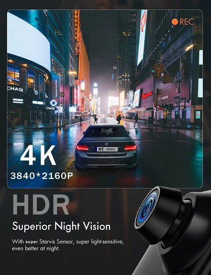 revoir fiche produit!Dashcam Mirror 4K Ultra HD USEEBEE avec CarPlay et Android Auto