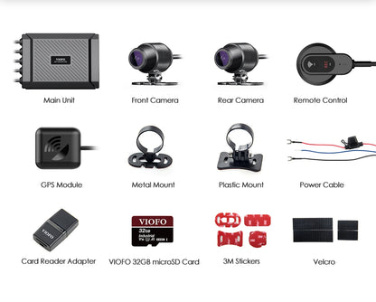 VIOFO MT1 Dashcam Moto 1080P HD Caméra Sony
